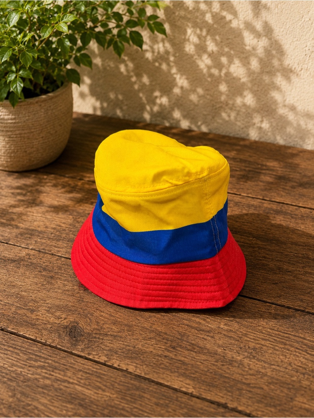 Colombia bucket Hat - Yellow, Blue & Red